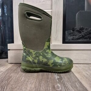 BOGS Camo Classics Waterproof Rubber Neoprene Boots Youth Size 1